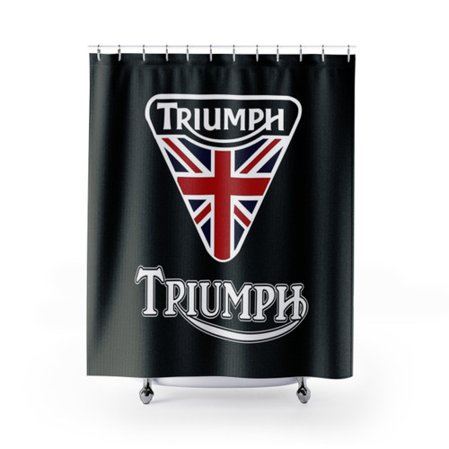 Motorcycle-themed shower curtains with born in rouq design