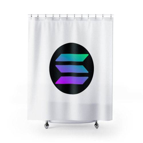 SOLANA Logo Shower Curtain for Crypto Fans