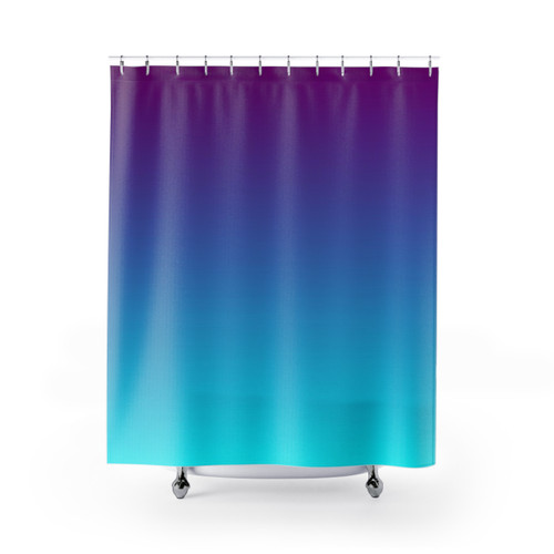Purple and Turquoise Ombre Shower Curtains