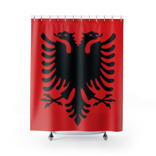 Albania Flag Shower Curtain