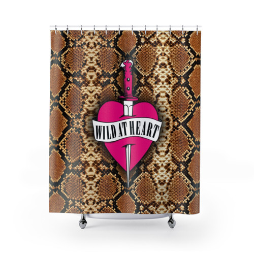 Wild at Heart movie-themed shower curtain