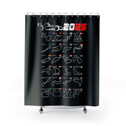 Formula 1 2025 Circuits Shower Curtains