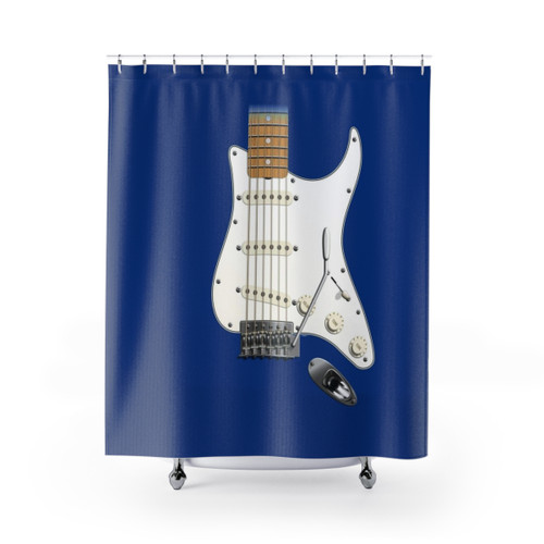 STRAT STYLE Guitar Digital Illustration Shower Curtain