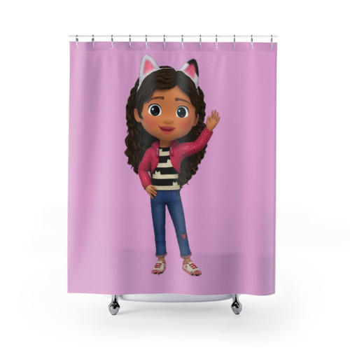 Gabby's Dollhouse Shower Curtains - Cute Cat-Themed Bathroom Decor