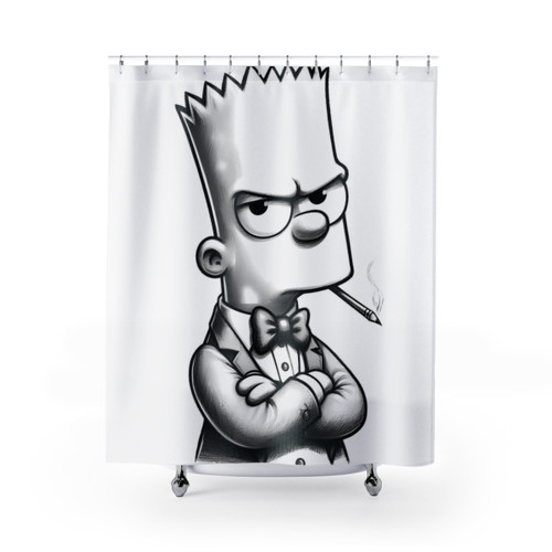 Bart Simpson Shower Curtains - Funny Cartoon Bathroom Decor
