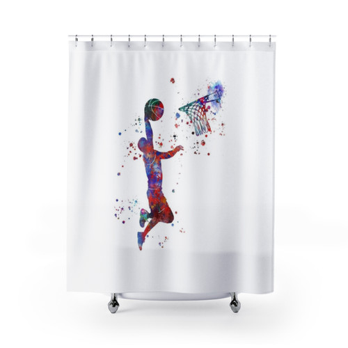 Basketball Player Shower Curtain