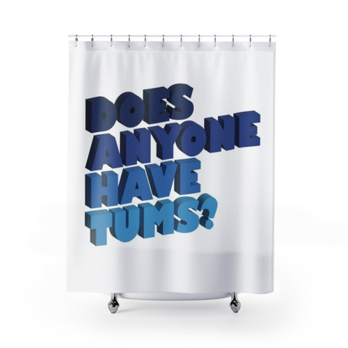 Funny Tummy Ache Themed Shower Curtains