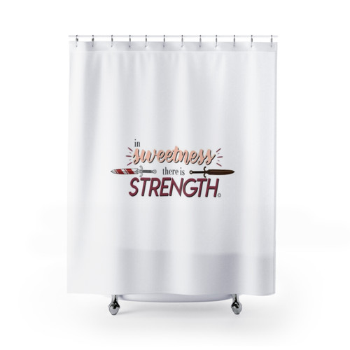 A Crown of Candy Quote Shower Curtains