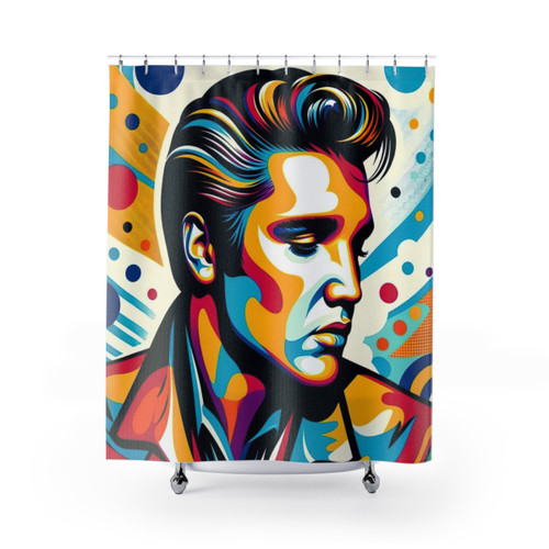Elvis Presley Pop Art Shower Curtain
