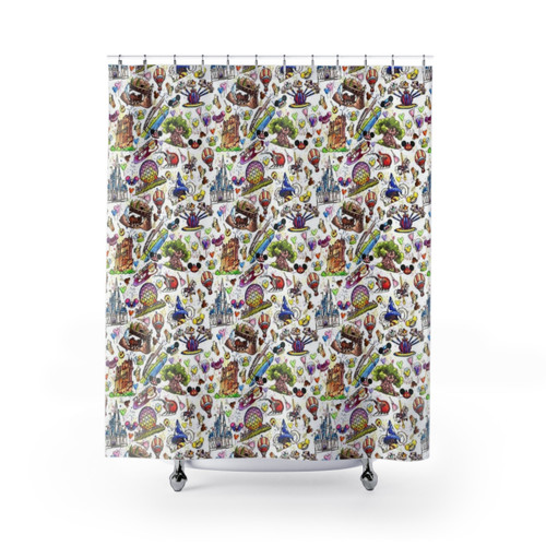 Park Rides Vacation Shower Curtains