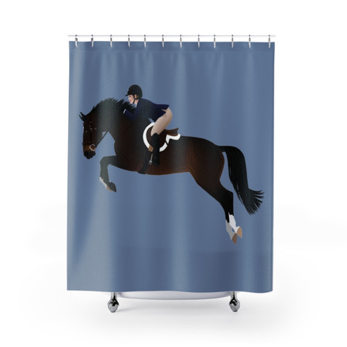 Bay Hunter Jumper Equine Shower Curtain