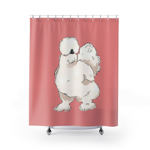 Silkie Chicken Shower Curtain - Fluffy and Adorable Pet Design