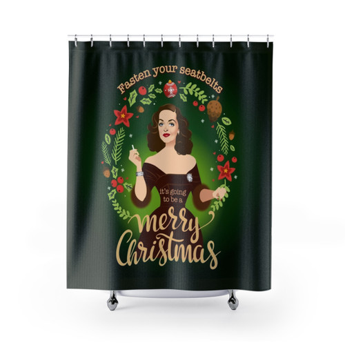 Bumpy Christmas Shower Curtains by Alejandro Mogollo
