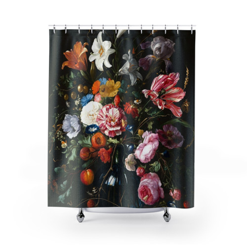 Jan Davidsz. de Heem "Still Life with Flowers" Shower Curtain"