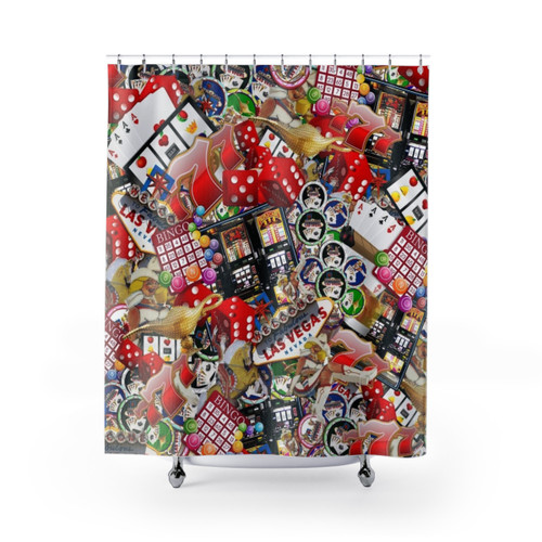 Las Vegas Themed Shower Curtain