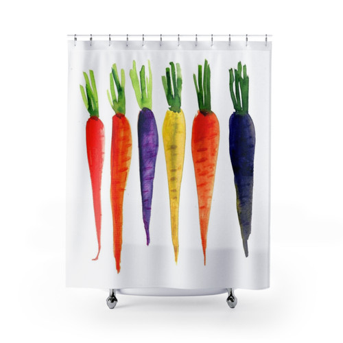 Colorful Carrots Shower Curtains