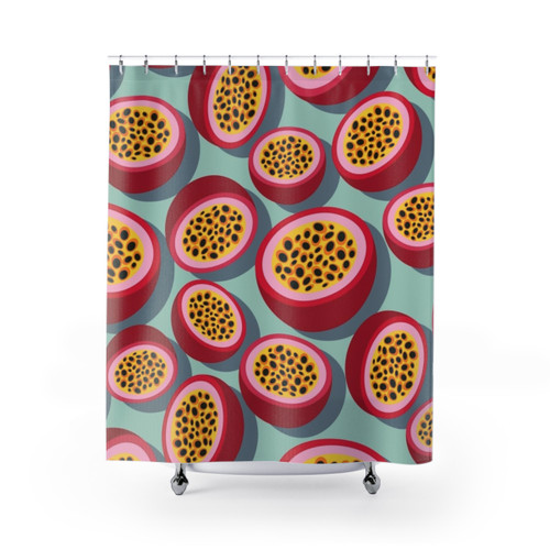 Passion Fruit Patterned Shower Curtain