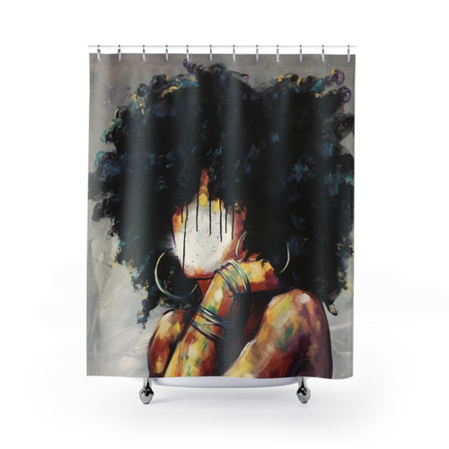 Naturally II Shower Curtains - Featuring Black Art and Portraits