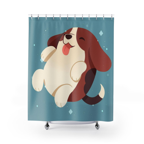 Puppy Bean Beagle Shower Curtain - Adorable Dog-Themed Bathroom Decor