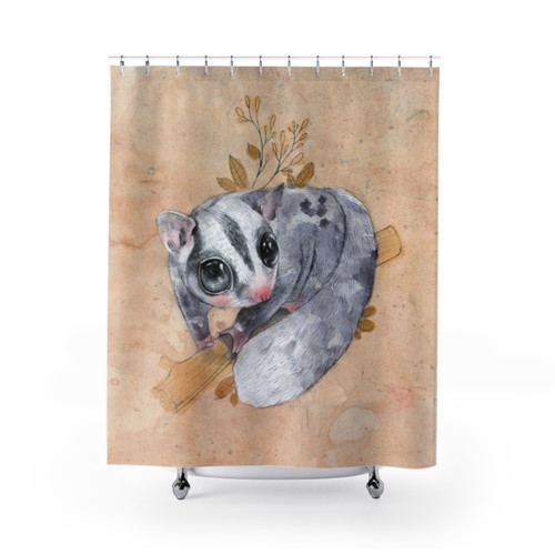 Sugar Glider Themed Shower Curtain