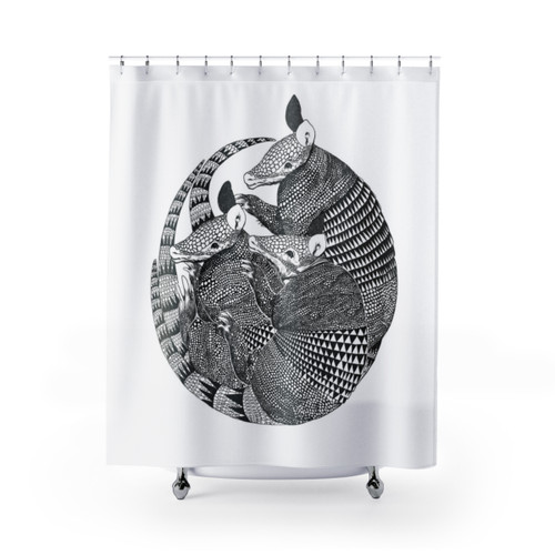 Geometric Armadillo Shower Curtains