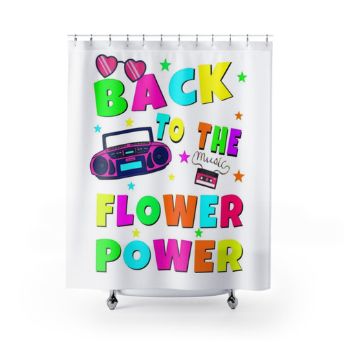 Retro Flower Power Shower Curtains