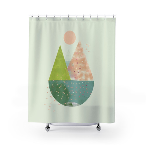 Modern Spring Shower Curtains with Nature-Inspired Artwork