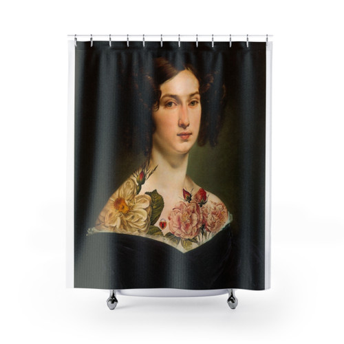 Hearts & Flowers Shower Curtains - Romantic Vintage Decor