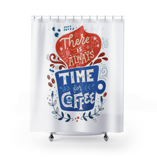 Coffee Typography Shower Curtains