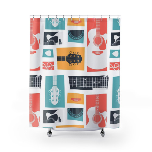Guitar Collage Shower Curtains