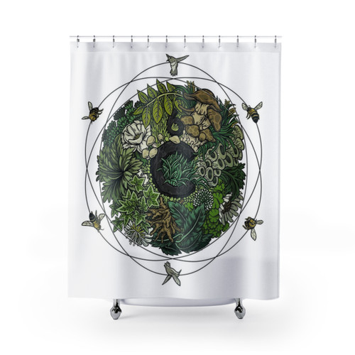 Element of Life Shower Curtains featuring nature and science themes