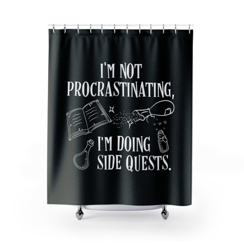 Procrastinating Side Quests Shower Curtains