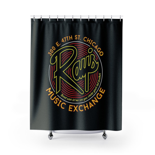 Ray's Music Exchange Bend Over Shake Variant Shower Curtains
