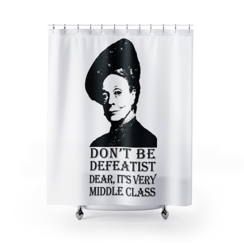 Downton Abbey-themed shower curtain