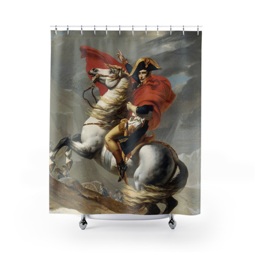 Napoleon Crossing the Alps Shower Curtains