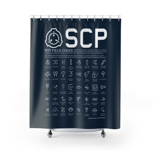SCP MTF Field Codes Shower Curtain