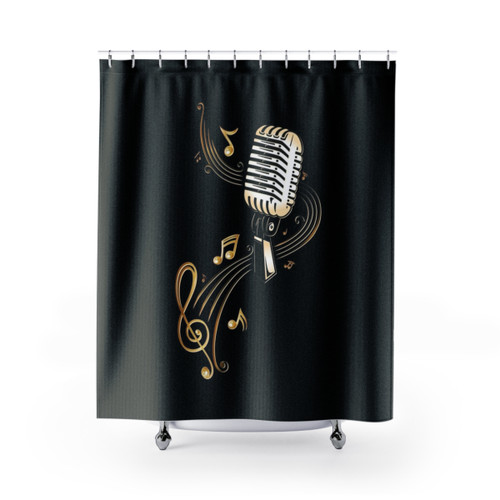 Retro Music Shower Curtain
