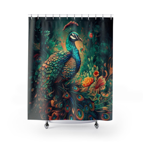 Peacock Shower Curtains - Vibrant Nature-Inspired Design