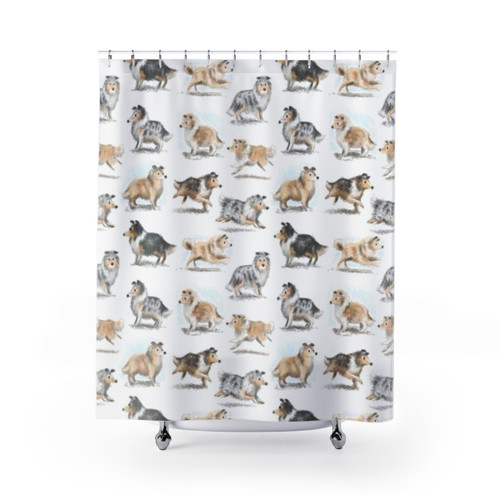 Rough Collie Dog Breed Shower Curtain