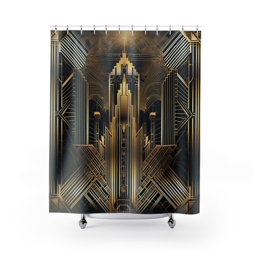 Art Deco Metropolis Shower Curtains