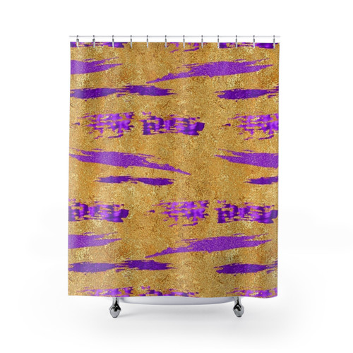 Colorful abstract art shower curtain