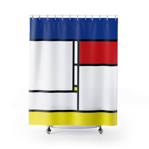 Mondrian Minimalist Shower Curtains by fatfatin