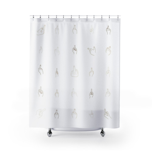 Middle Fingers Shower Curtain