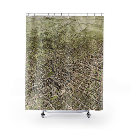 Vintage Map of Los Angeles Shower Curtain