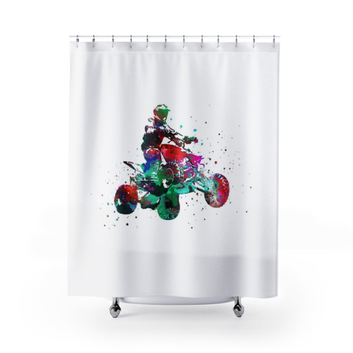 Quad Bike and Motorcycle Race Shower Curtain