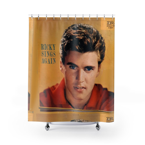 Rockabilly Shower Curtains featuring Rick Nelson's Ricky Sings Again album