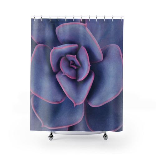 Purple Pearl Shower Curtains with Botanical Designs