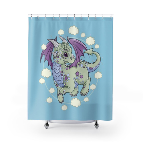 Dragon Shower Curtains - Enchanting Fantasy Bathroom Decor