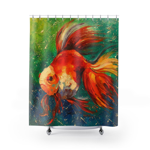 Goldfish Shower Curtain - Vibrant Nature-Themed Artwork