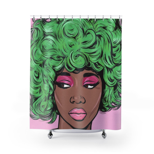 Colorful Kawaii Girl Shower Curtains